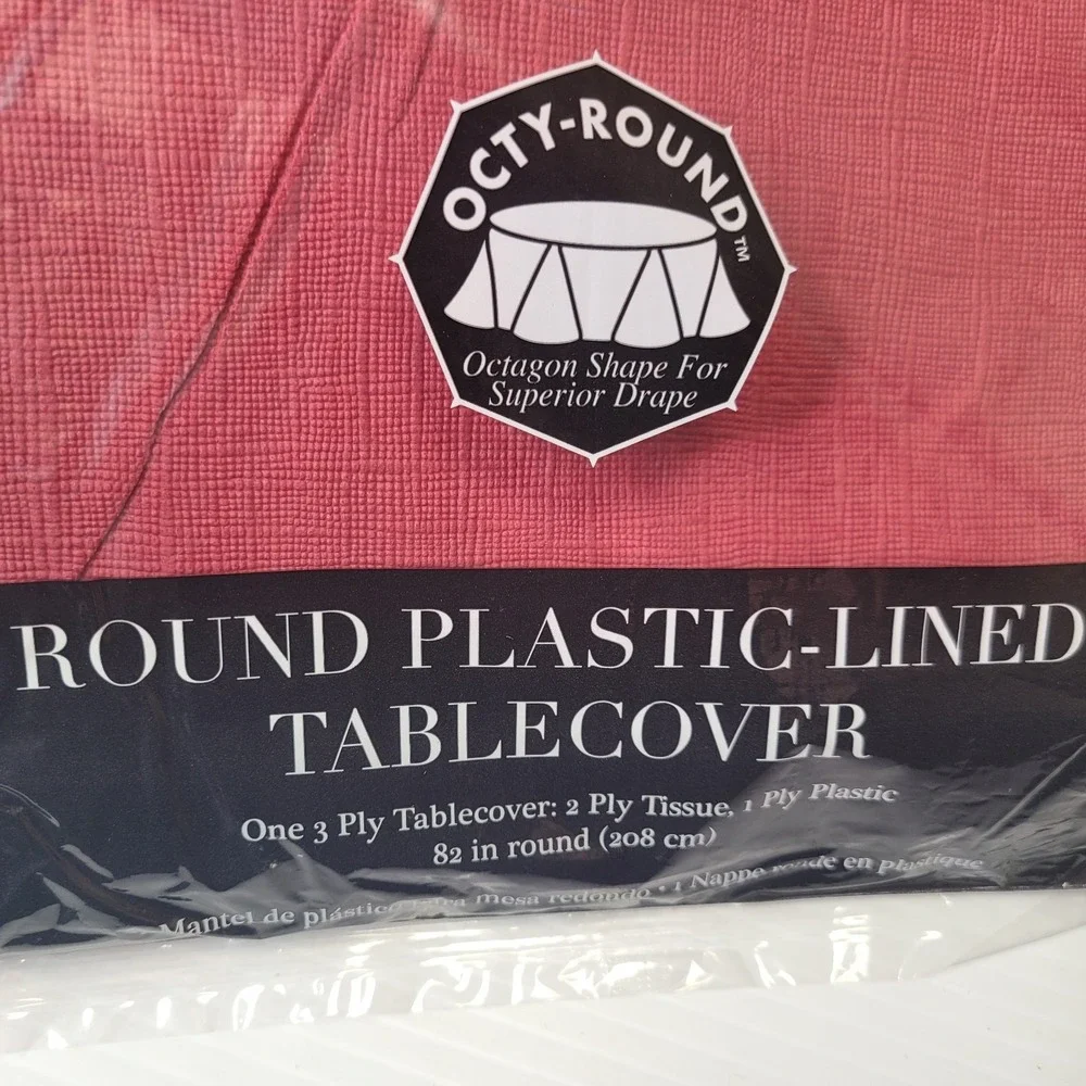 Touch of Color Burgundy Tablecloths‎ Set 3 Octy-Round 82